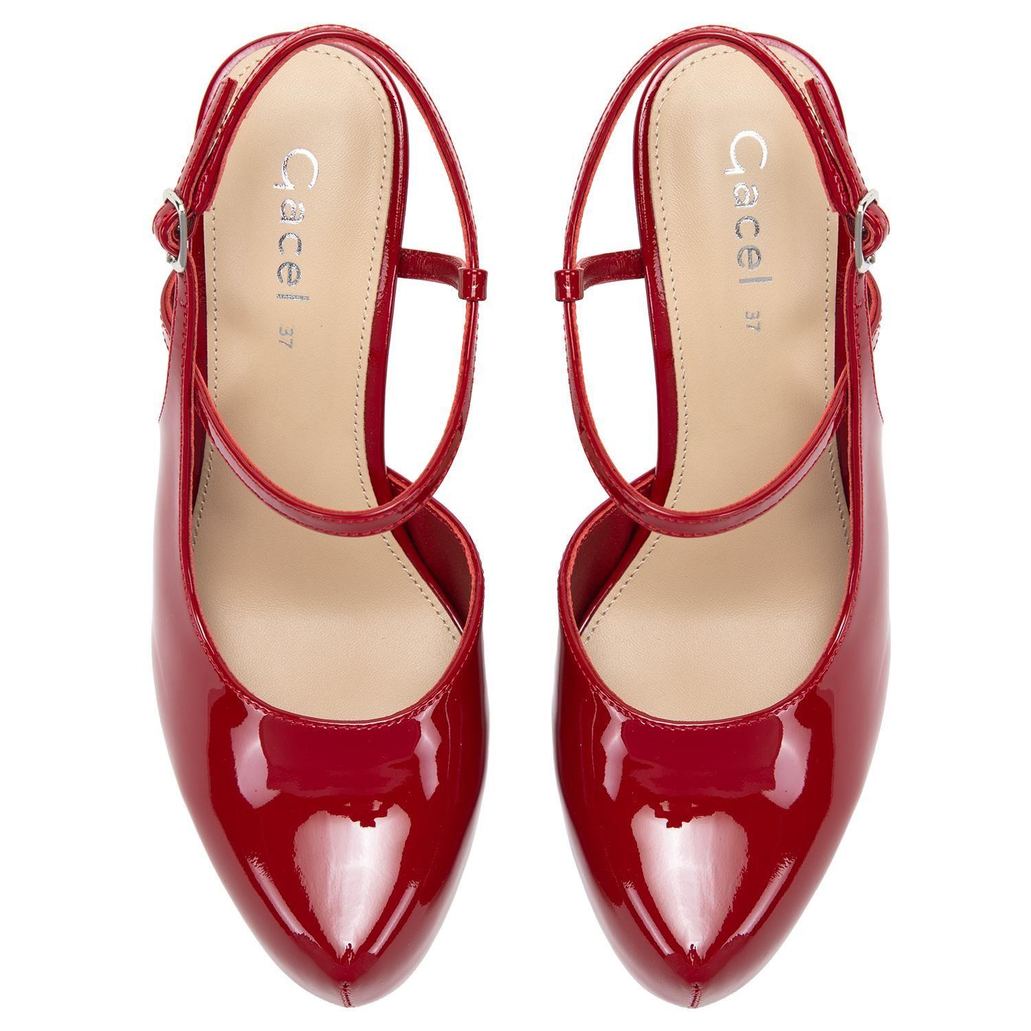 Zapato de cuero mujer Gacel rojo Olga 0661361-3