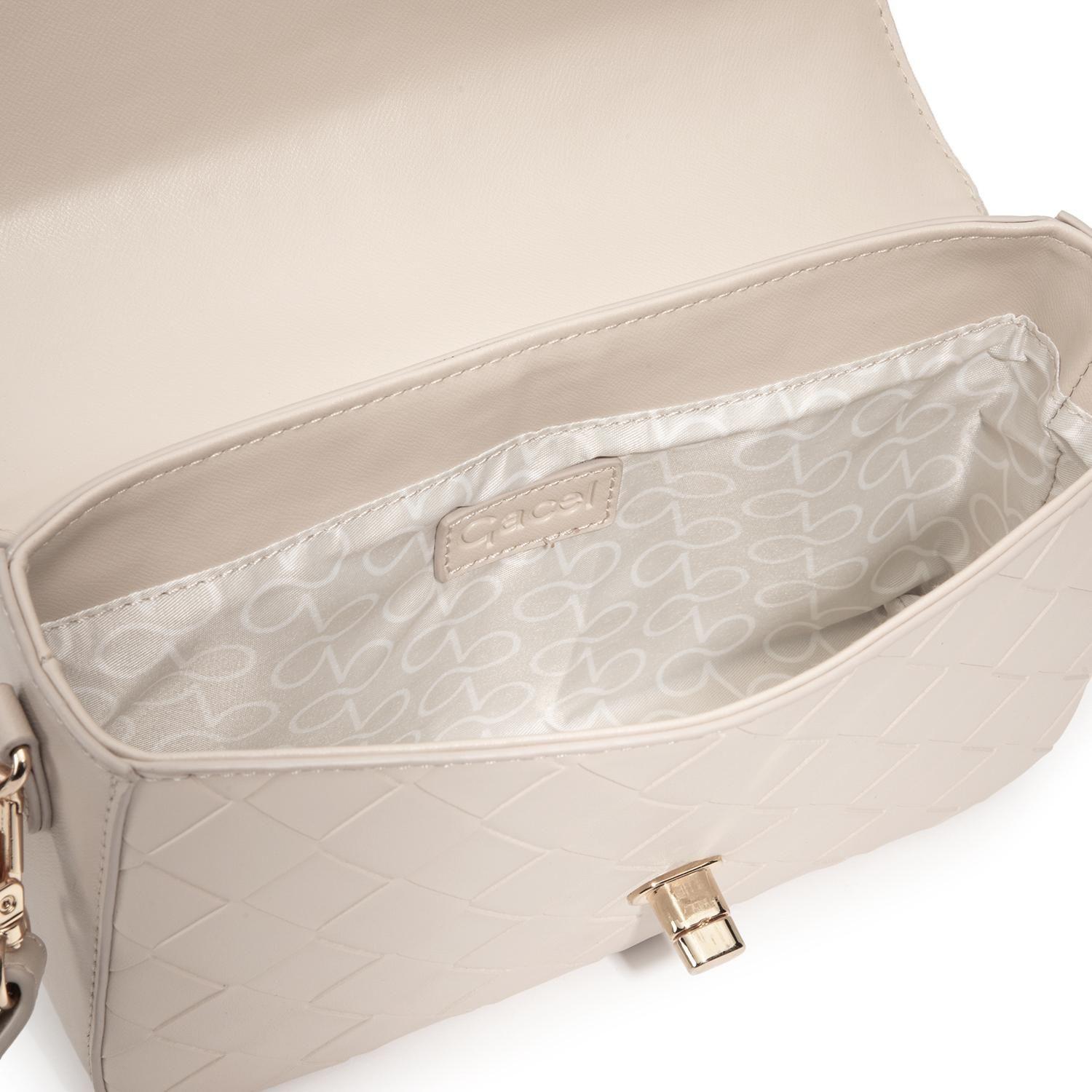 Cartera mujer Gacel off white bandolera pequeña-4