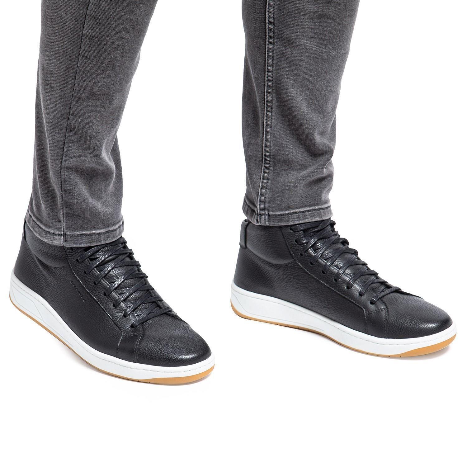Zapatilla de cuero hombre Guante Negro Tesla 0035307-1