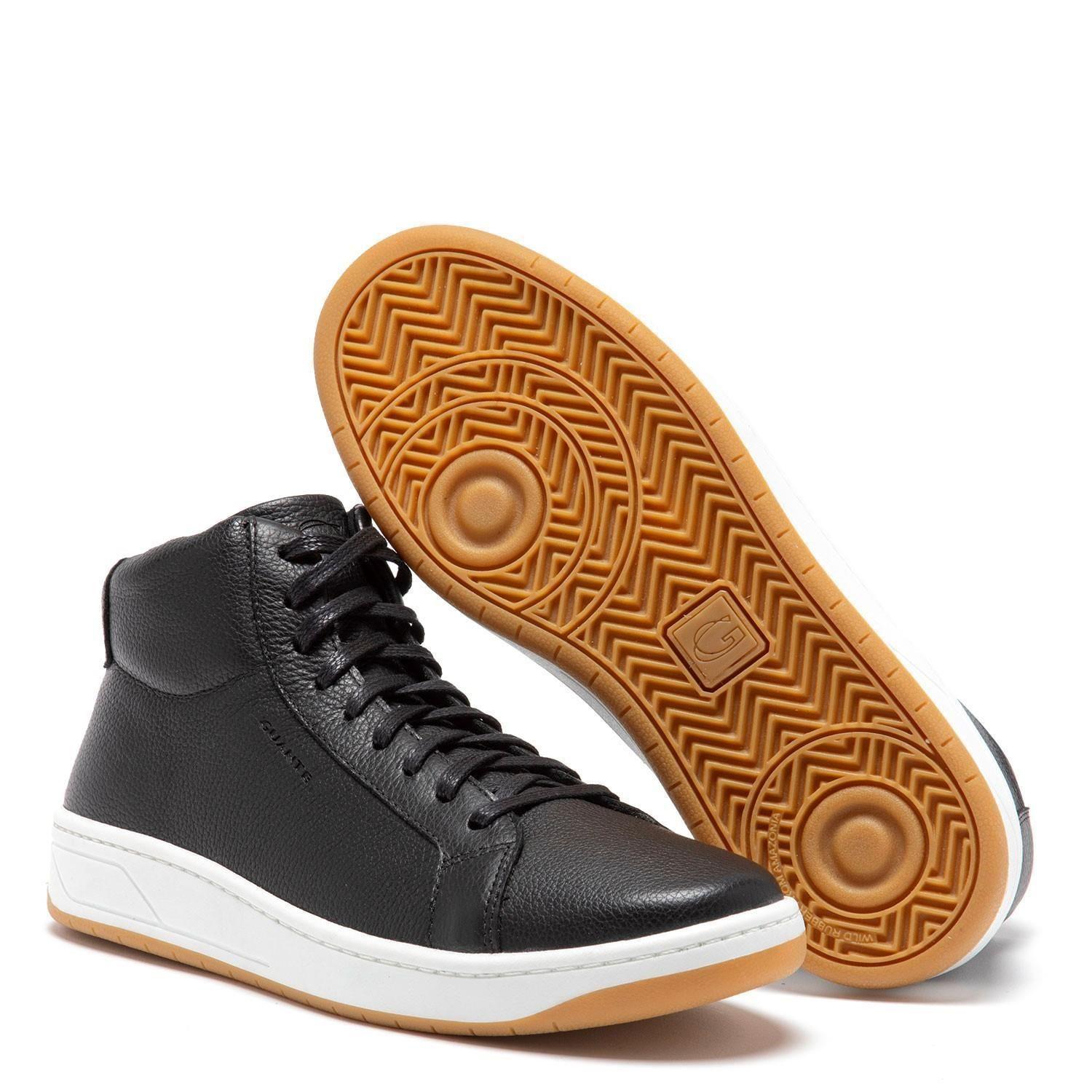 Zapatilla de cuero hombre Guante Negro Tesla 0035307-3