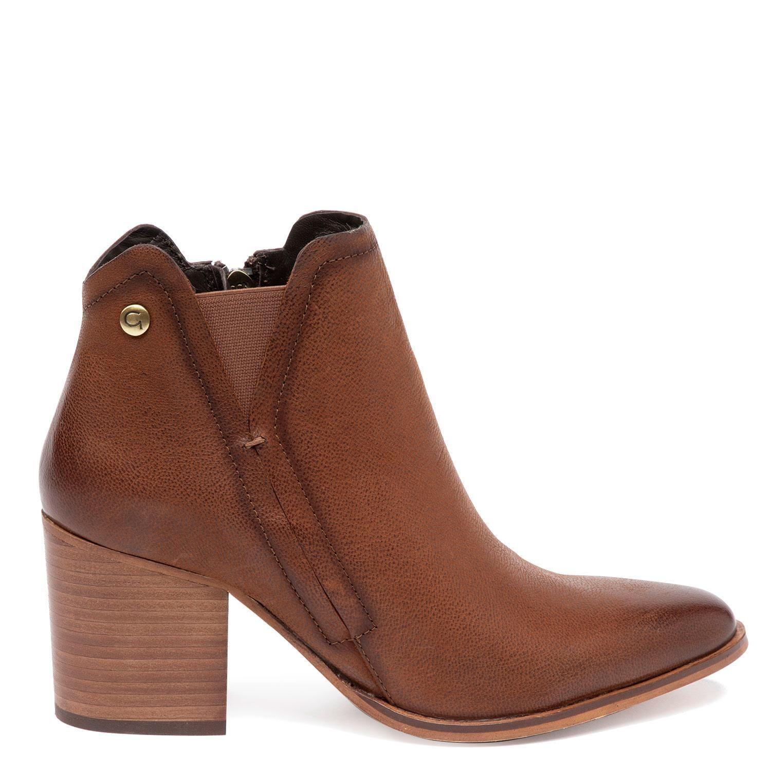 Botin de cuero mujer Gacel Tostado Bruna 0659769-0