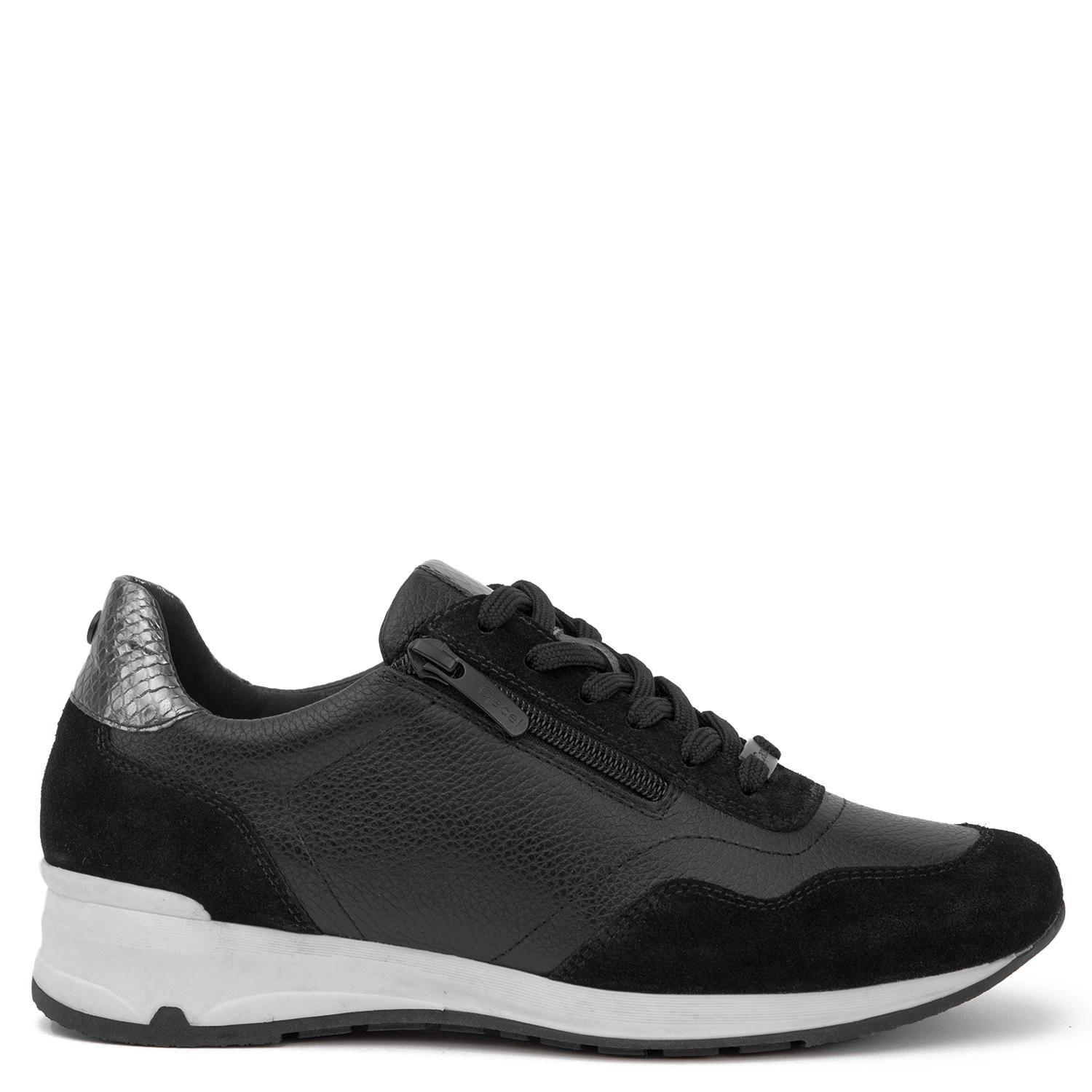 Zapatilla de cuero mujer Gacel negro Venus 0661040-0