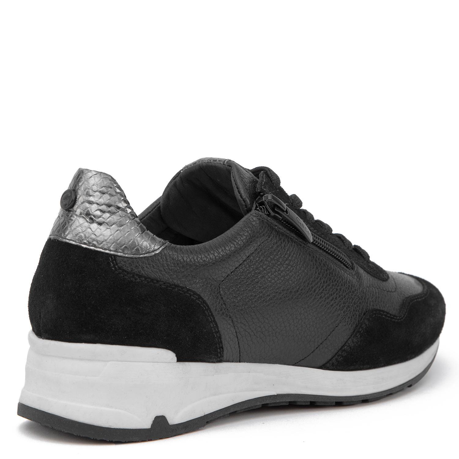 Zapatilla de cuero mujer Gacel negro Venus 0661040-4