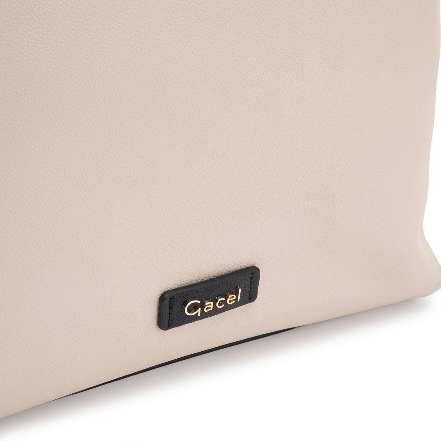 Cartera mujer Gacel off white dos asas grande-6