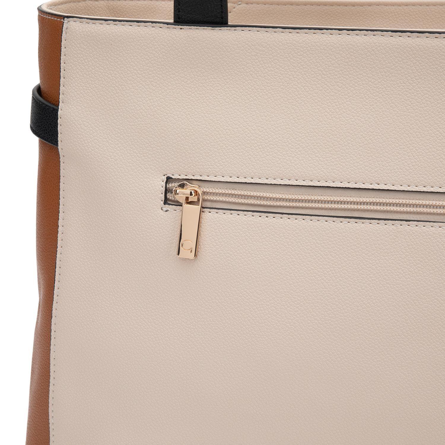 Cartera mujer Gacel off white dos asas grande-7