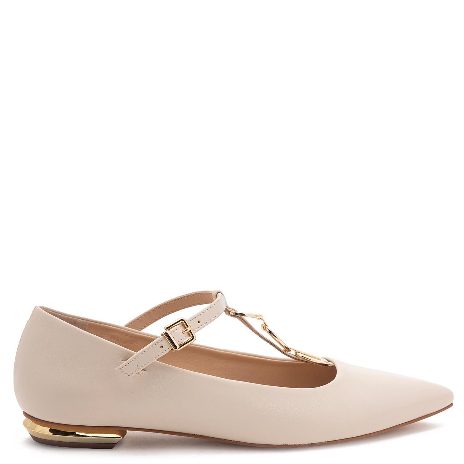 Ballerina de cuero mujer Gacel crudo Violet-0