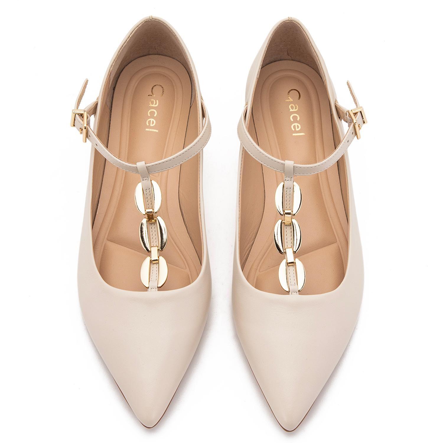 Ballerina de cuero mujer Gacel crudo Violet-3