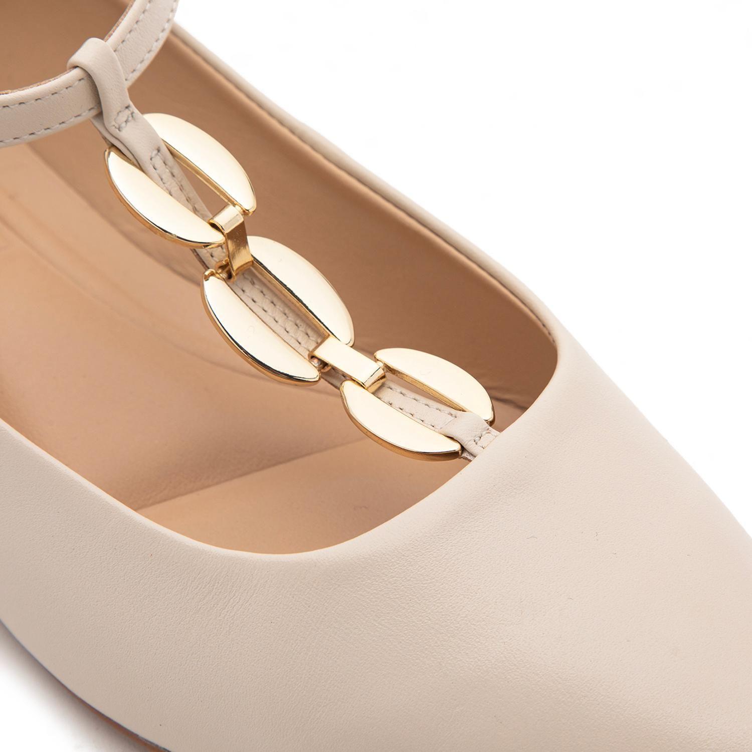 Ballerina de cuero mujer Gacel crudo Violet-5