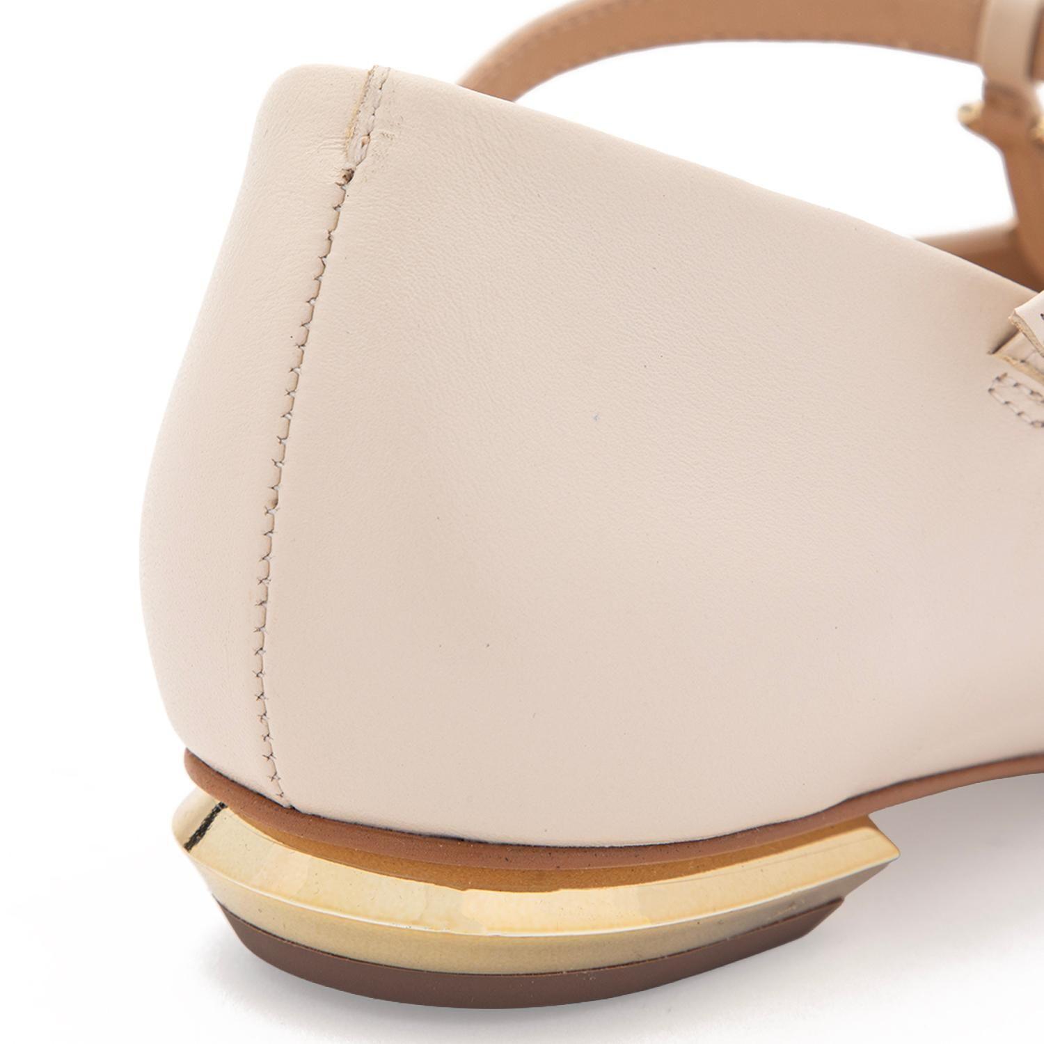 Ballerina de cuero mujer Gacel crudo Violet-6