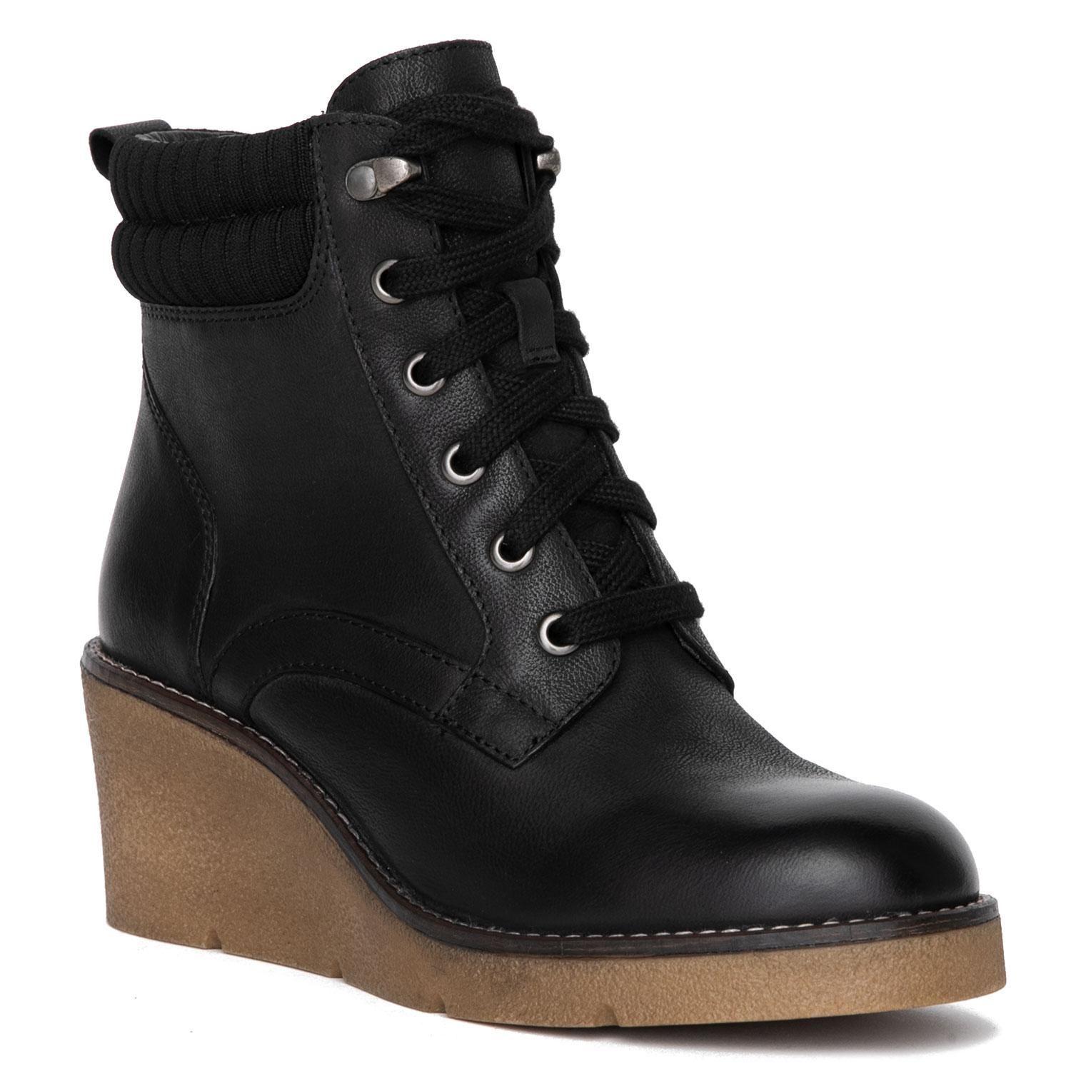 Botin de cuero mujer Gacel negro Ledy 0660881-2