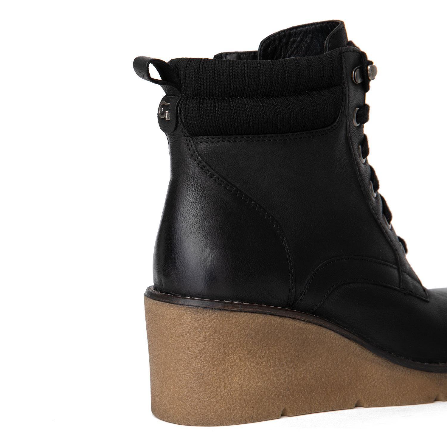 Botin de cuero mujer Gacel negro Ledy 0660881-3