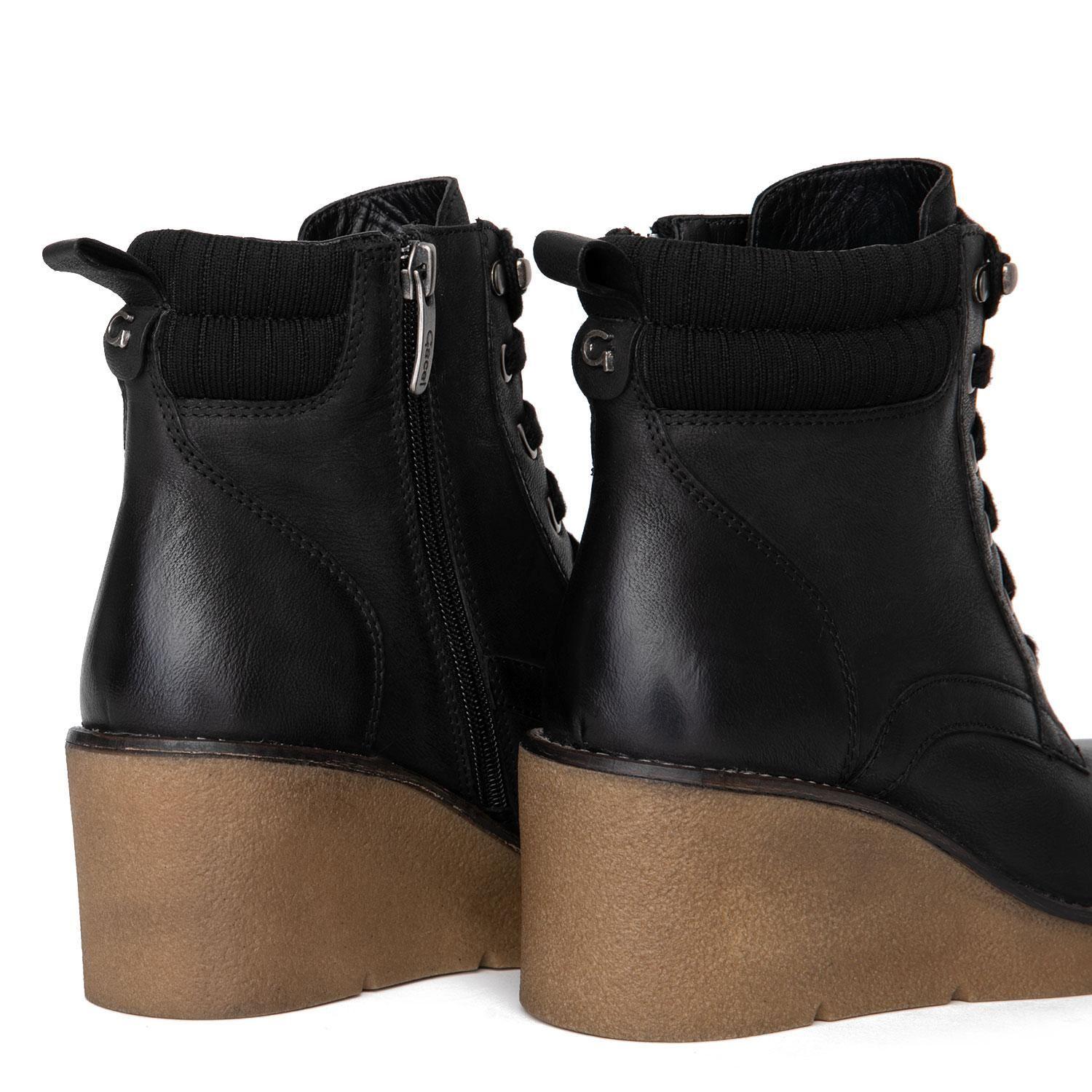 Botin de cuero mujer Gacel negro Ledy 0660881-4