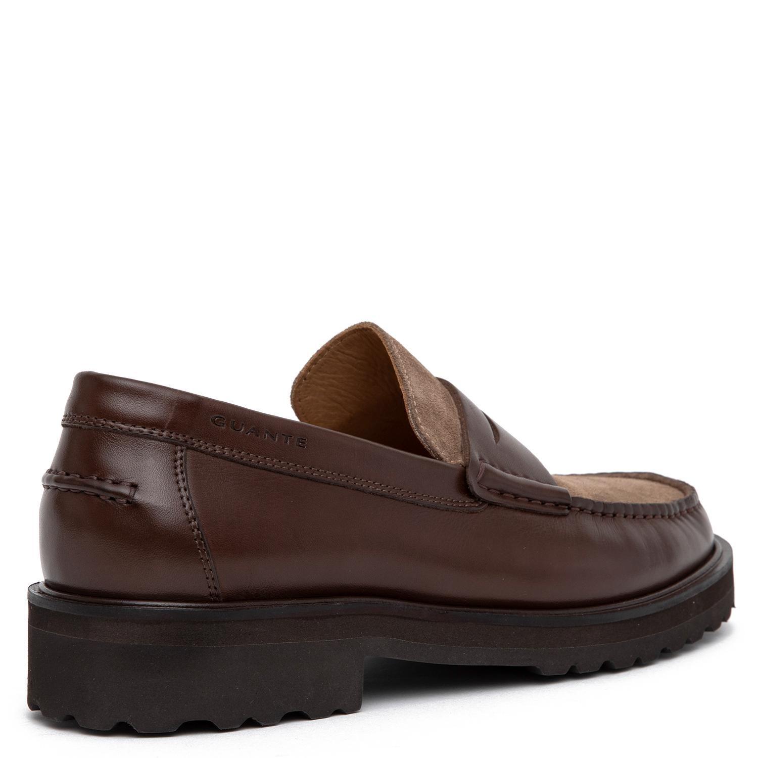Mocasin de cuero hombre Guante marron Joe-4