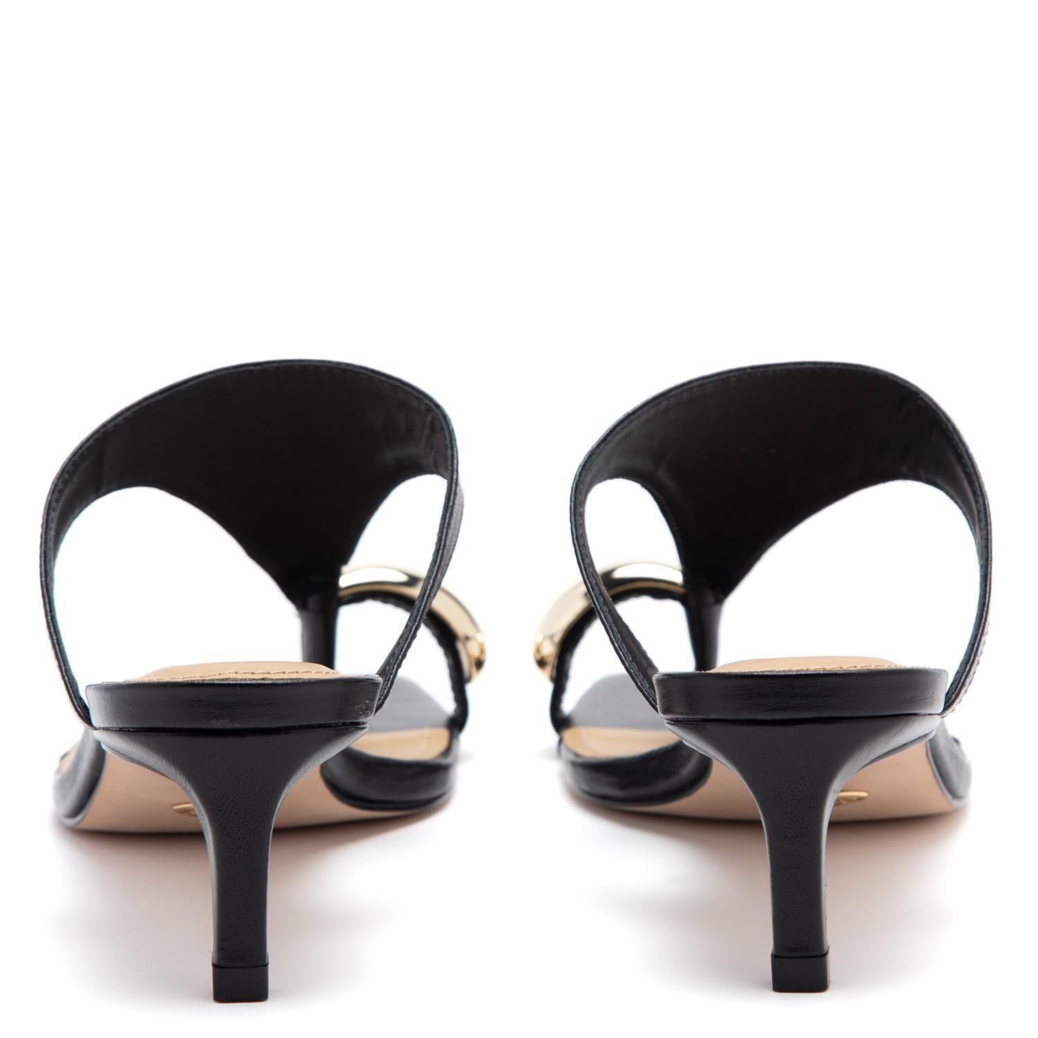 Sandalia de cuero mujer Gacel negro Sienna 0661535-4
