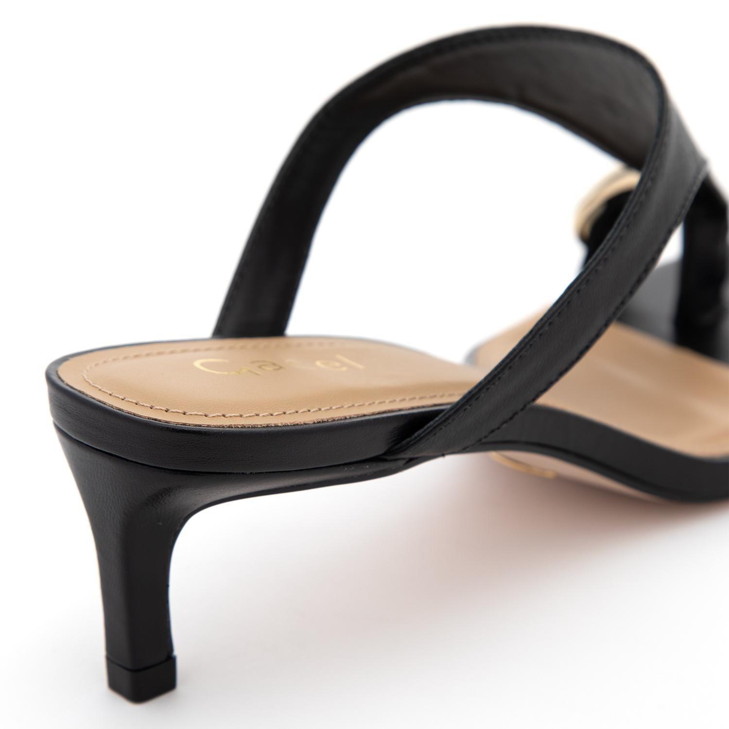 Sandalia de cuero mujer Gacel negro Sienna 0661535-6
