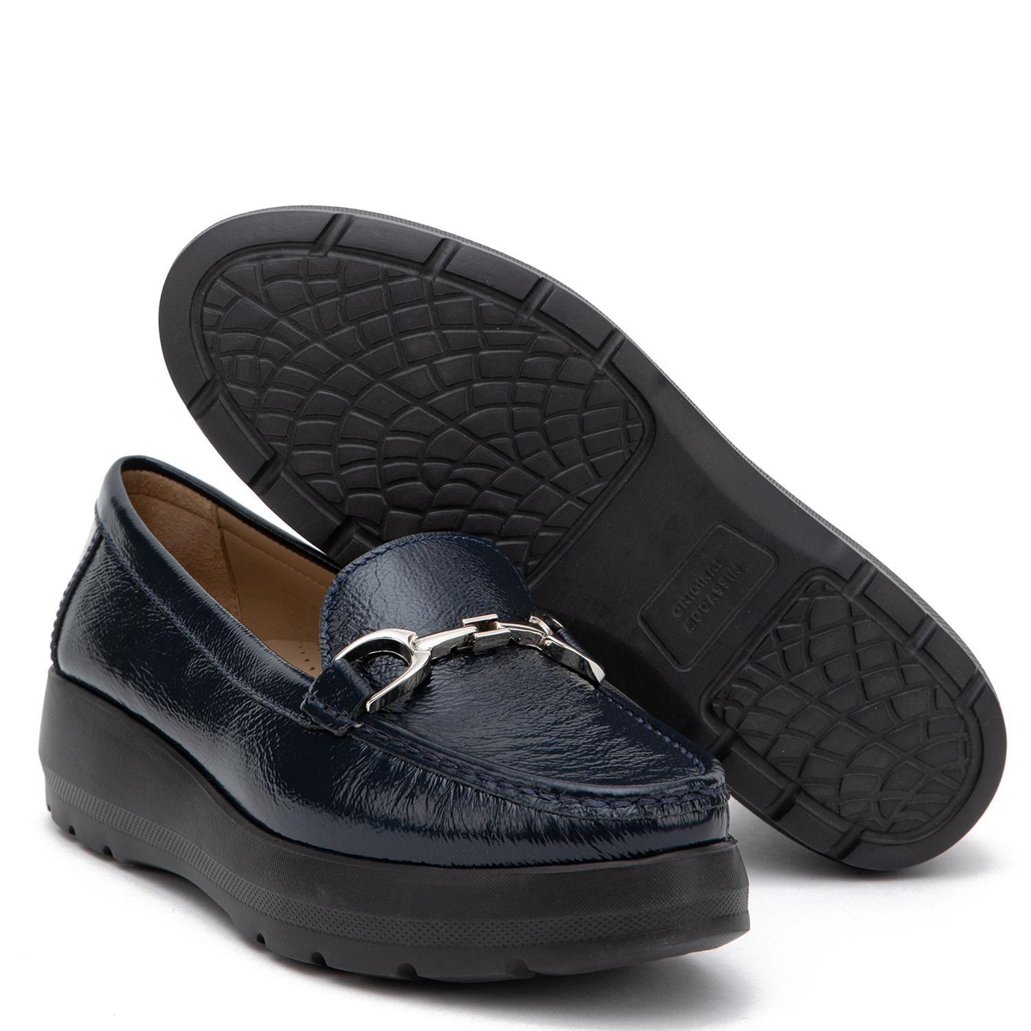 Mocasin de cuero mujer Gacel marino Locanda 0660883-3