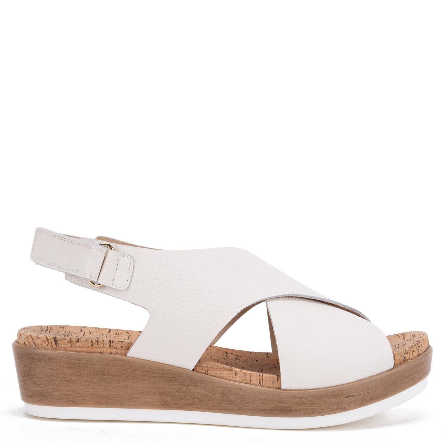 Sandalia de cuero mujer Gacel Off White Meryl-0