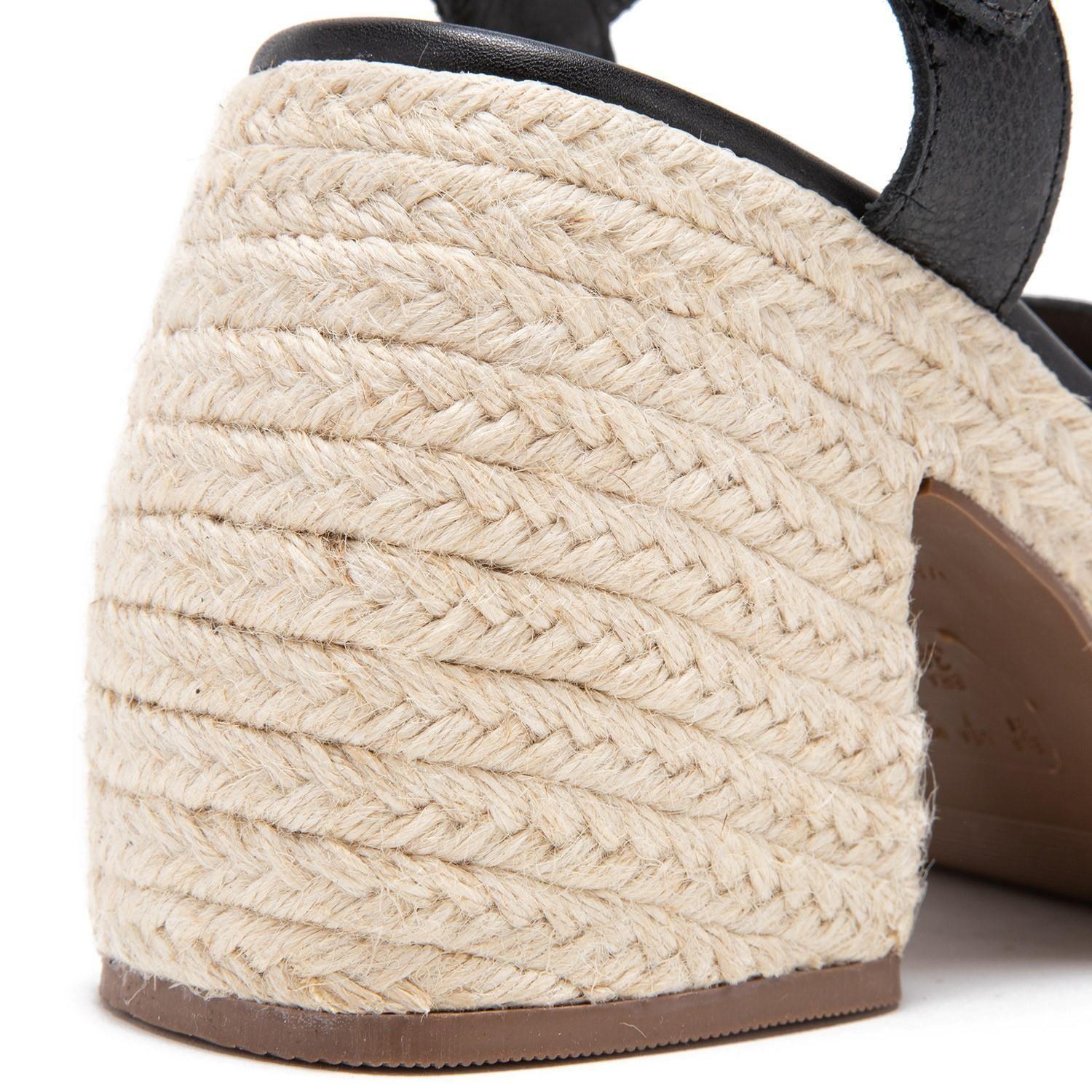 Sandalia de cuero mujer Gacel negro Dione 0659001-2