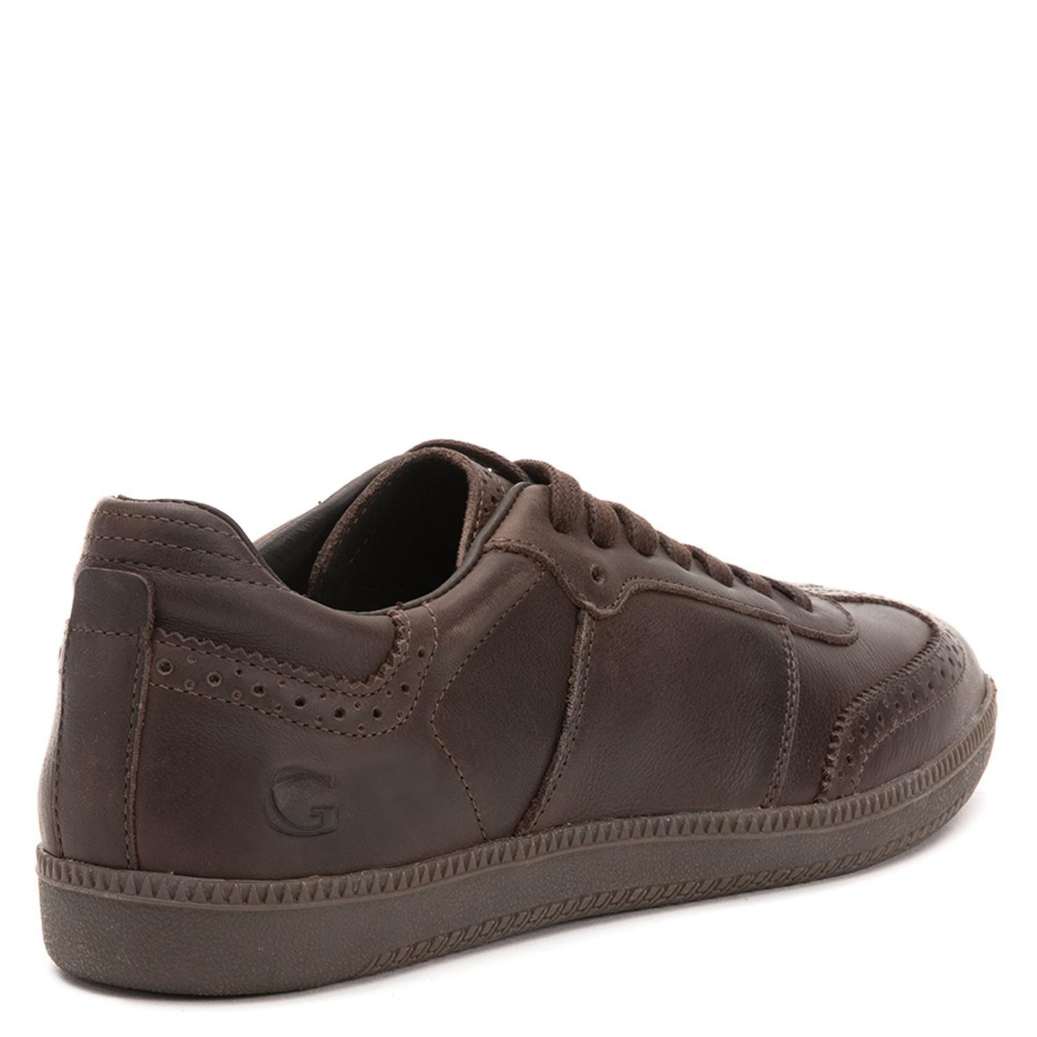 Zapatilla de cuero hombre Guante chocolate Keith-4