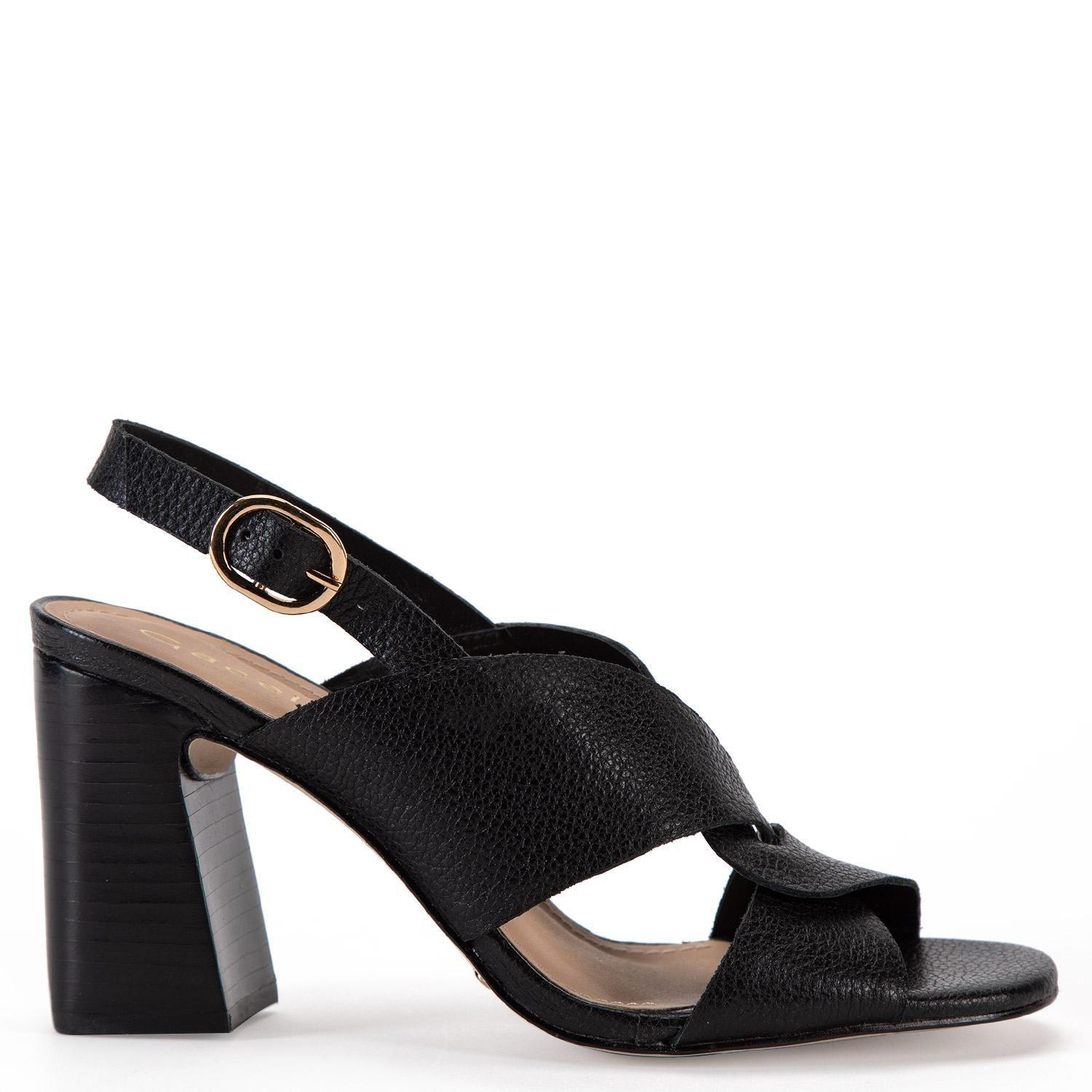 Sandalia de cuero mujer Gacel Negro Judith 0659791-0