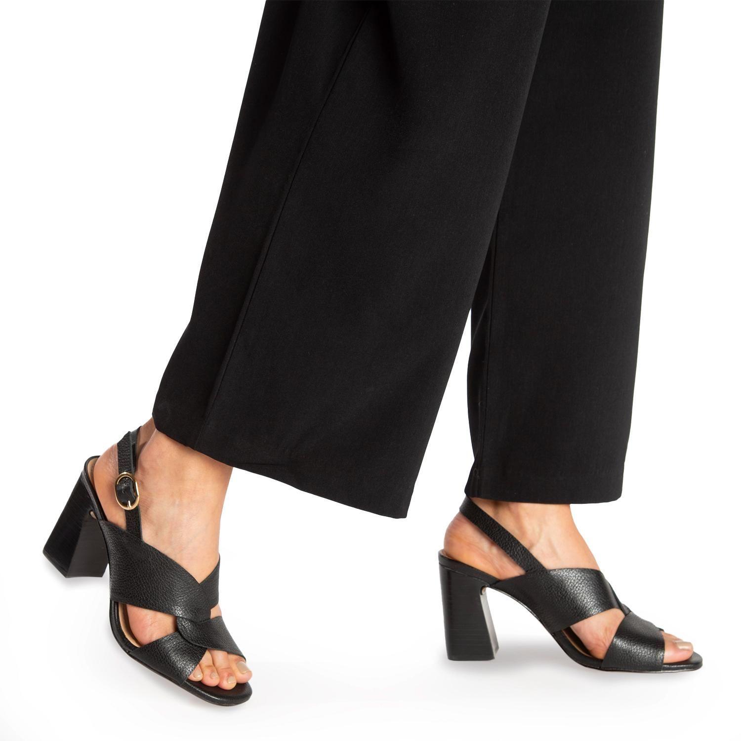 Sandalia de cuero mujer Gacel Negro Judith 0659791-1