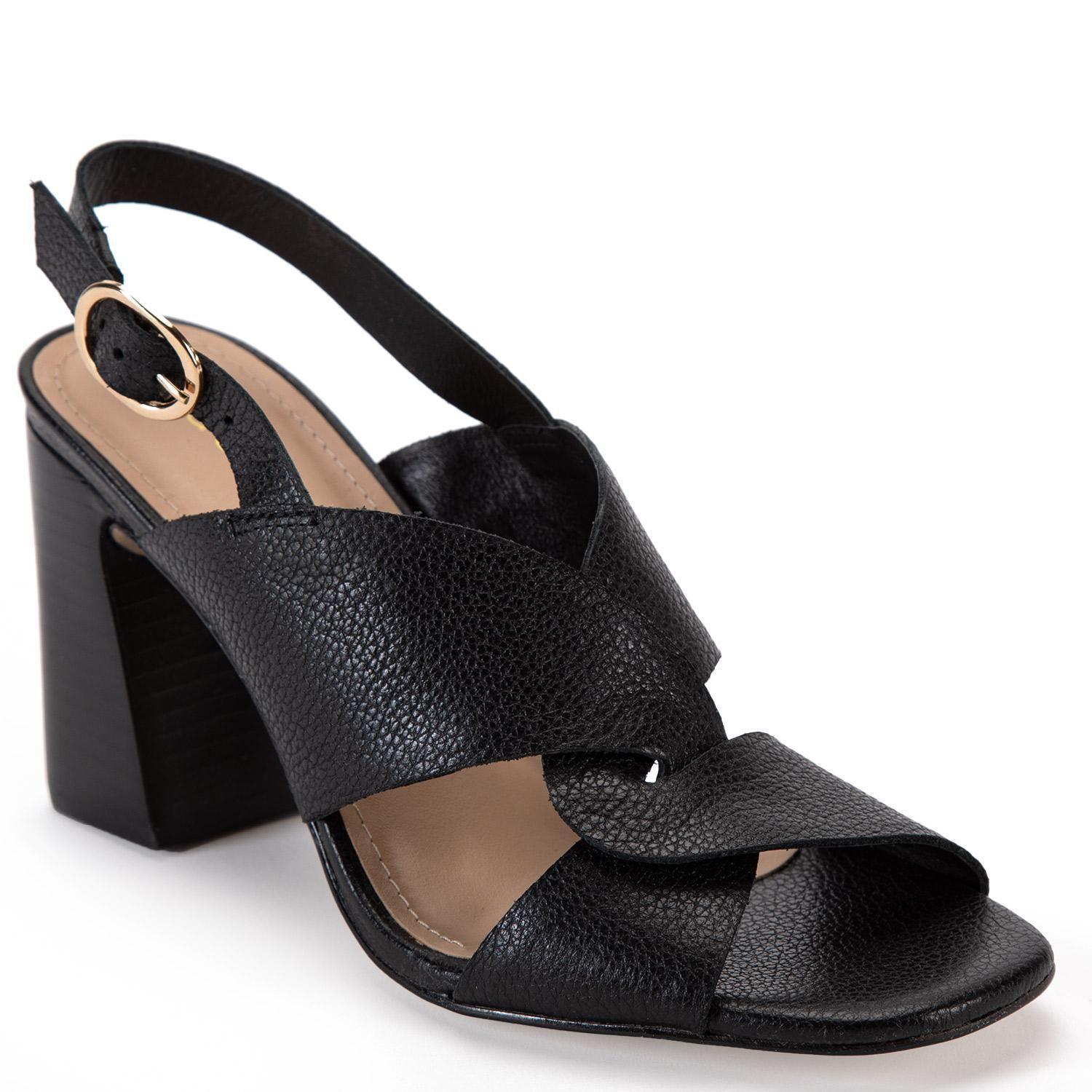 Sandalia de cuero mujer Gacel Negro Judith 0659791-2
