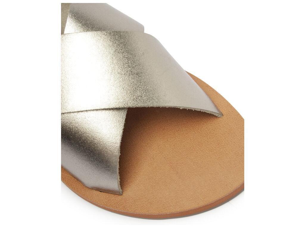 Sandalia de cuero mujer Anacapri plateado Alba-4