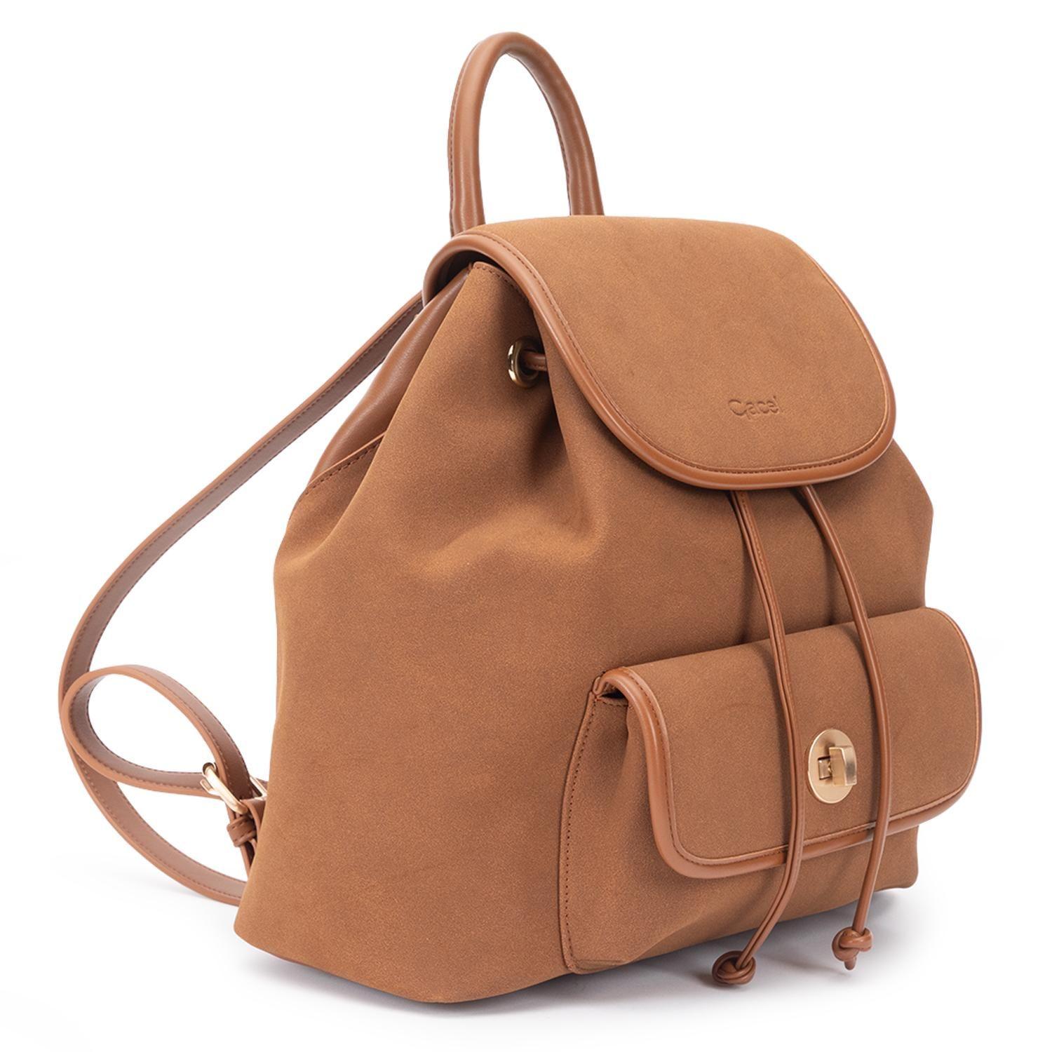 Mochila mujer Gacel tostado pequeña-2