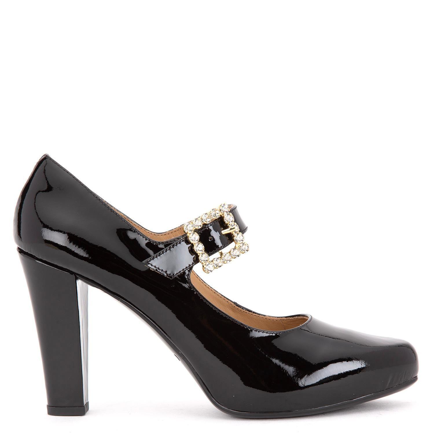 Zapato de cuero mujer Gacel negro Luna 0659981-0