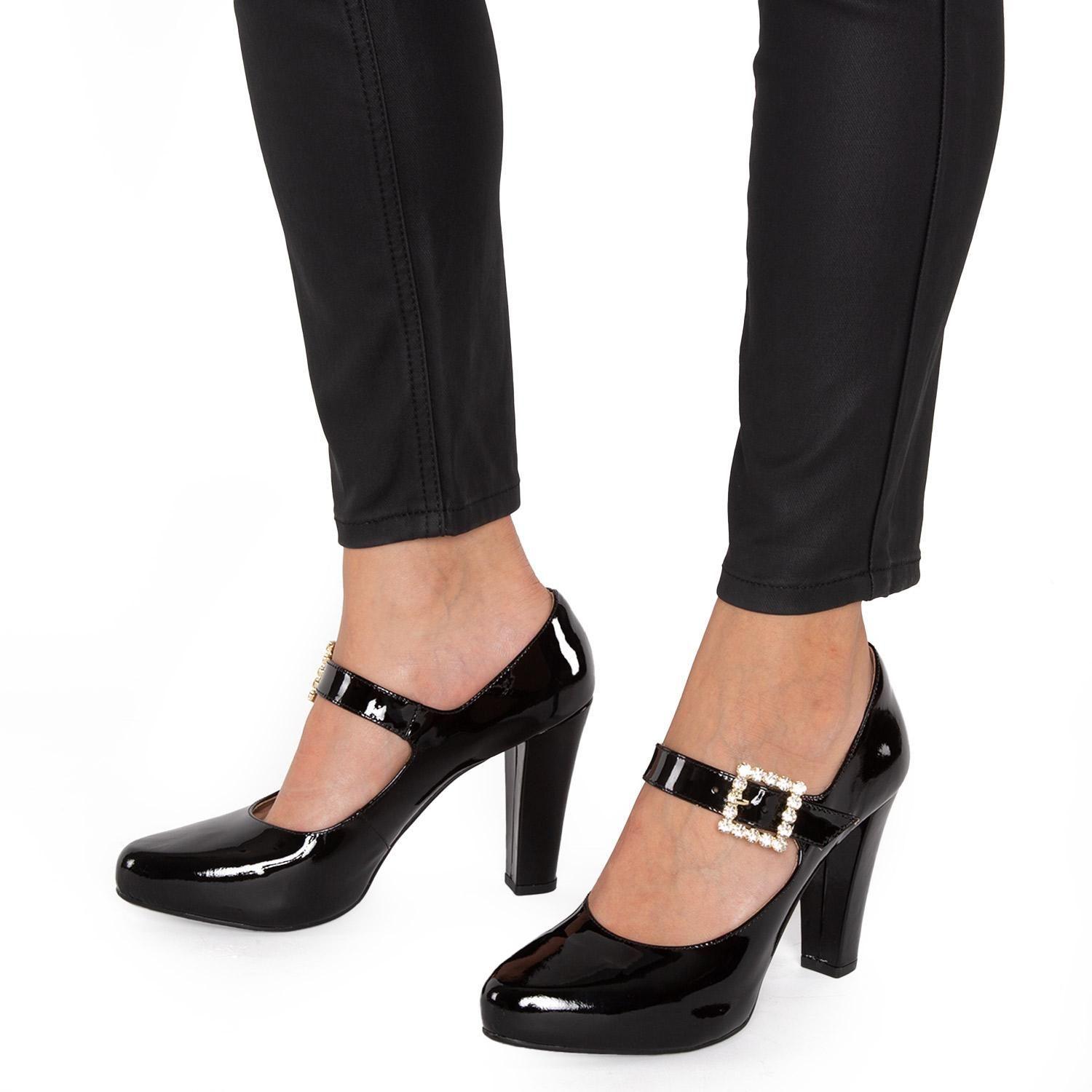 Zapato de cuero mujer Gacel negro Luna 0659981-1