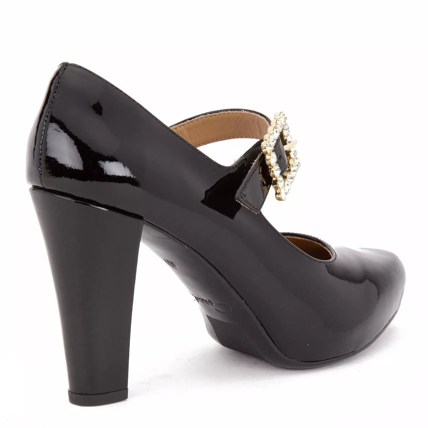 Zapato de cuero mujer Gacel negro Luna 0659981-3