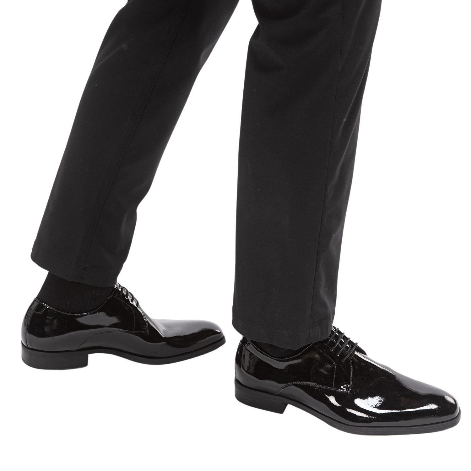 Zapato de cuero hombre Guante negro Perugia 0035275-1