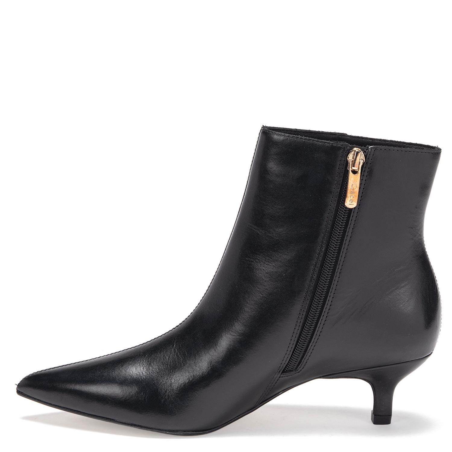 Botin de cuero mujer Gacel negro Clari 0661160-2