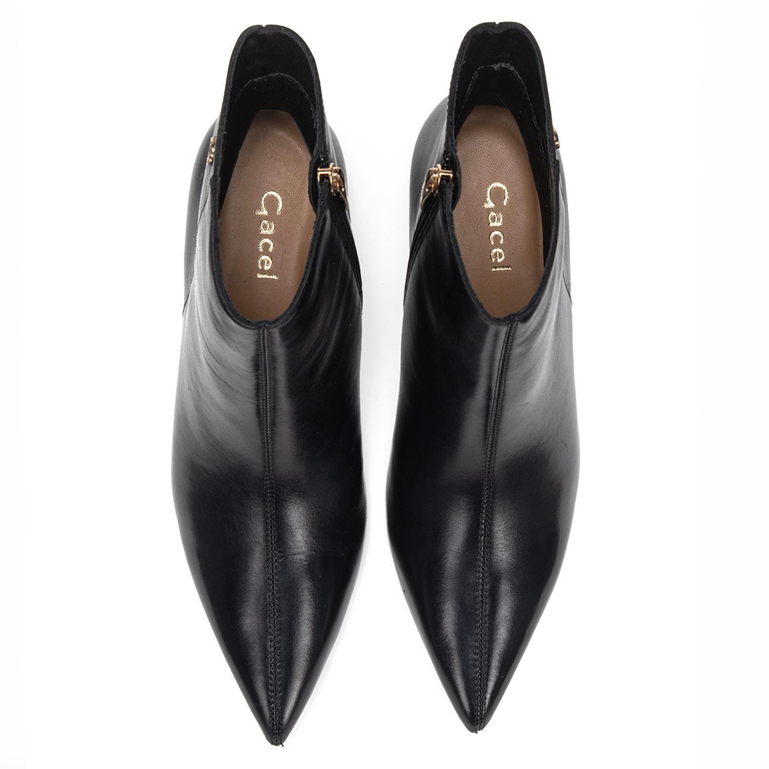 Botin de cuero mujer Gacel negro Clari 0661160-3