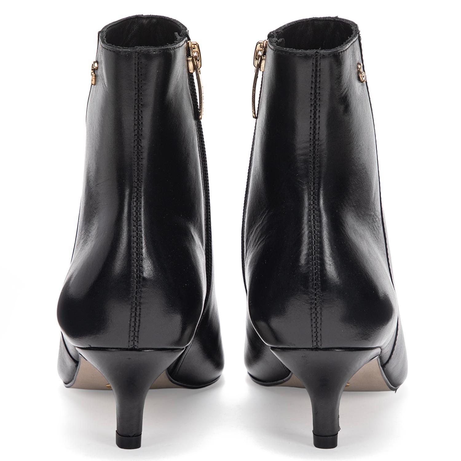 Botin de cuero mujer Gacel negro Clari 0661160-4