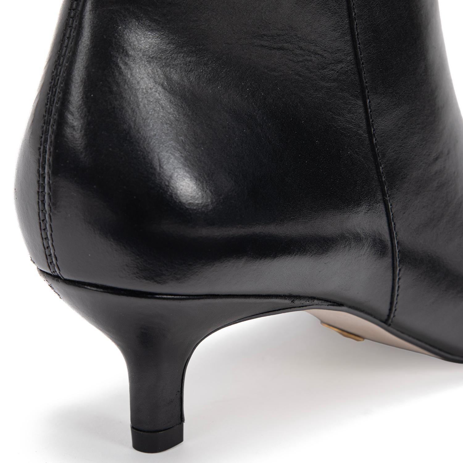 Botin de cuero mujer Gacel negro Clari 0661160-5