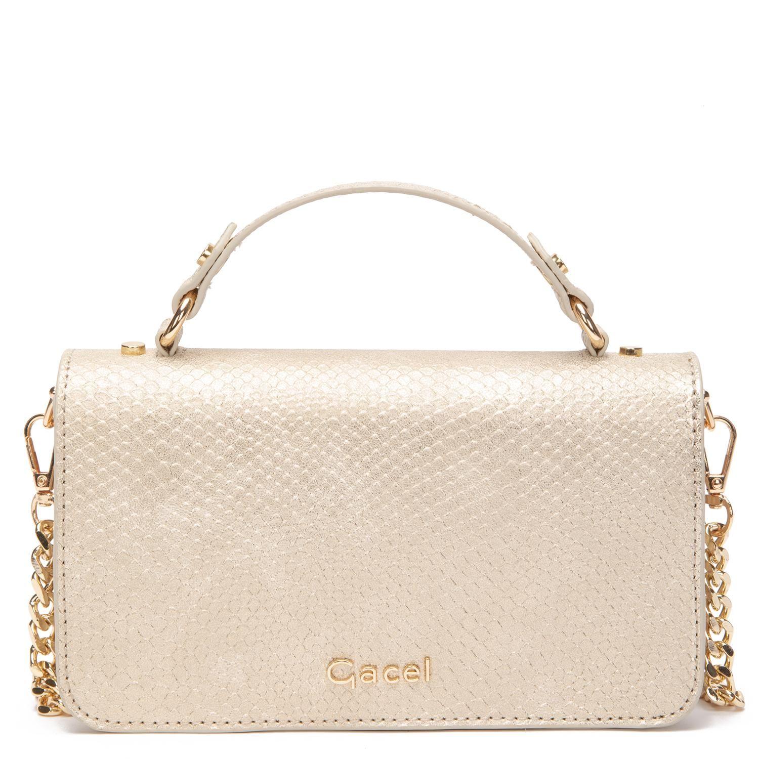 Cartera mujer Gacel dorado clutch-0