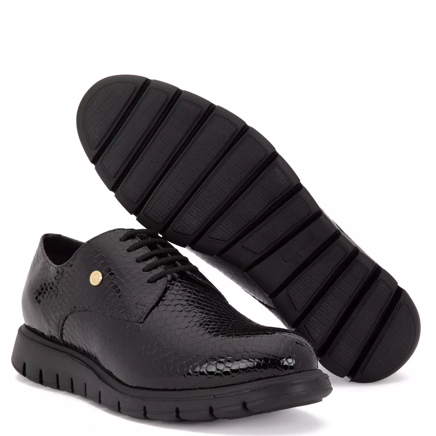 Zapato de cuero mujer Gacel negro Itati 0659583-2
