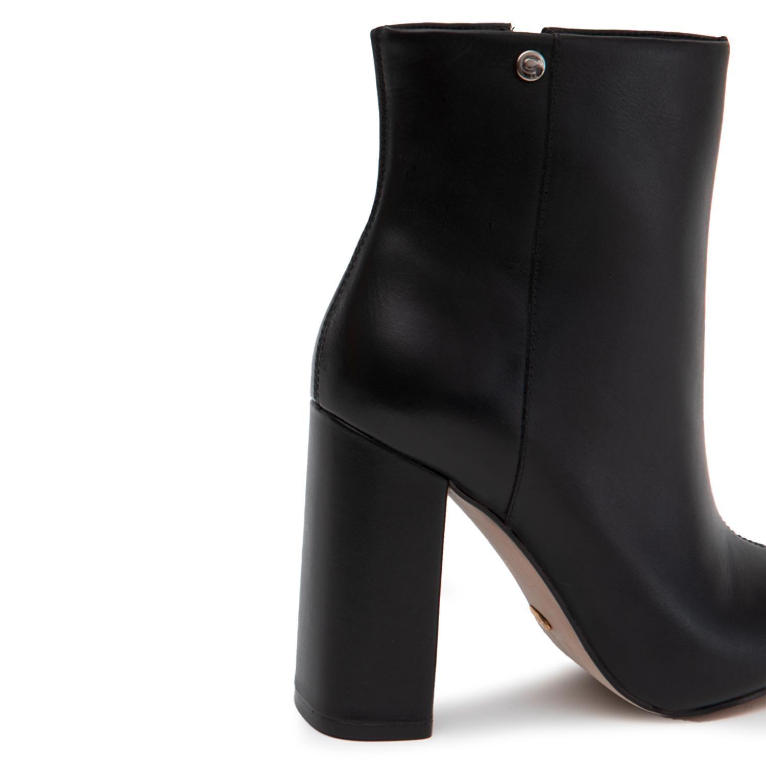 Botin de cuero mujer Gacel negro Pola 0660971-3