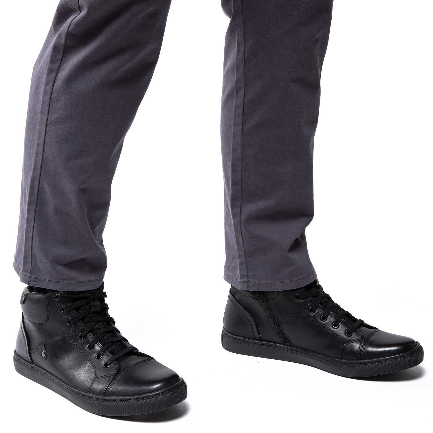 Botin de cuero hombre Guante Negro Villareal-1