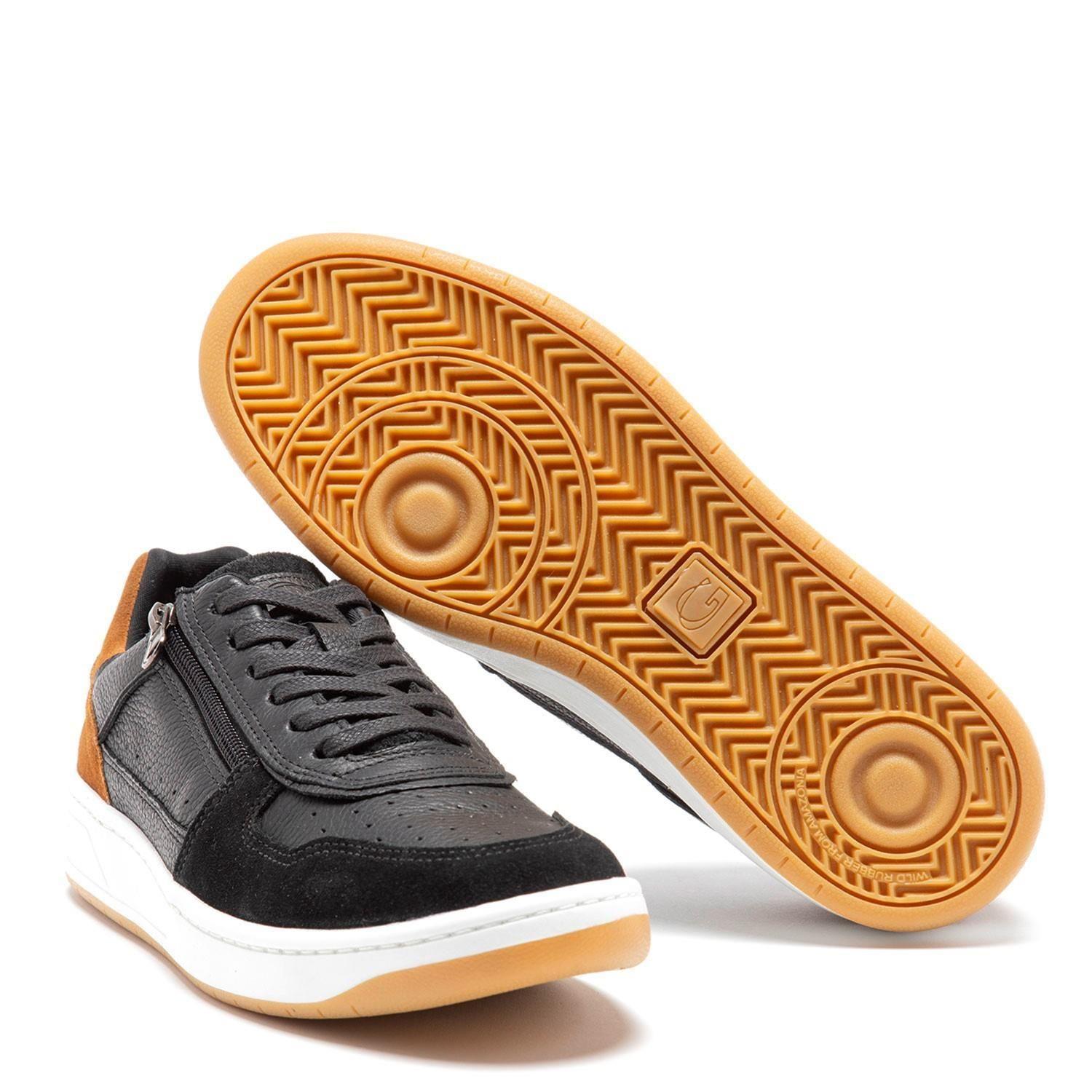Zapatilla de cuero hombre Guante negro Tesla 0035500-3