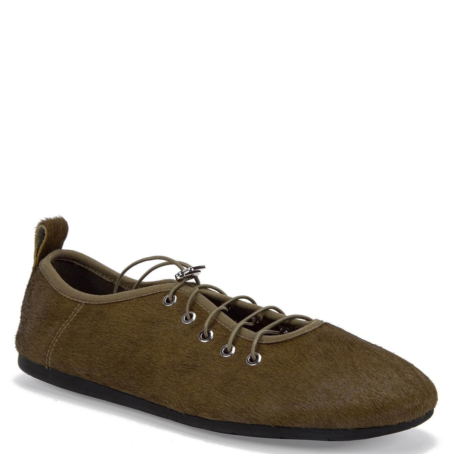 Zapatilla de cuero mujer Gacel olivo Carina 0661487-2