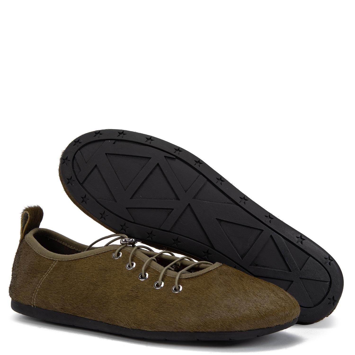 Zapatilla de cuero mujer Gacel olivo Carina 0661487-3