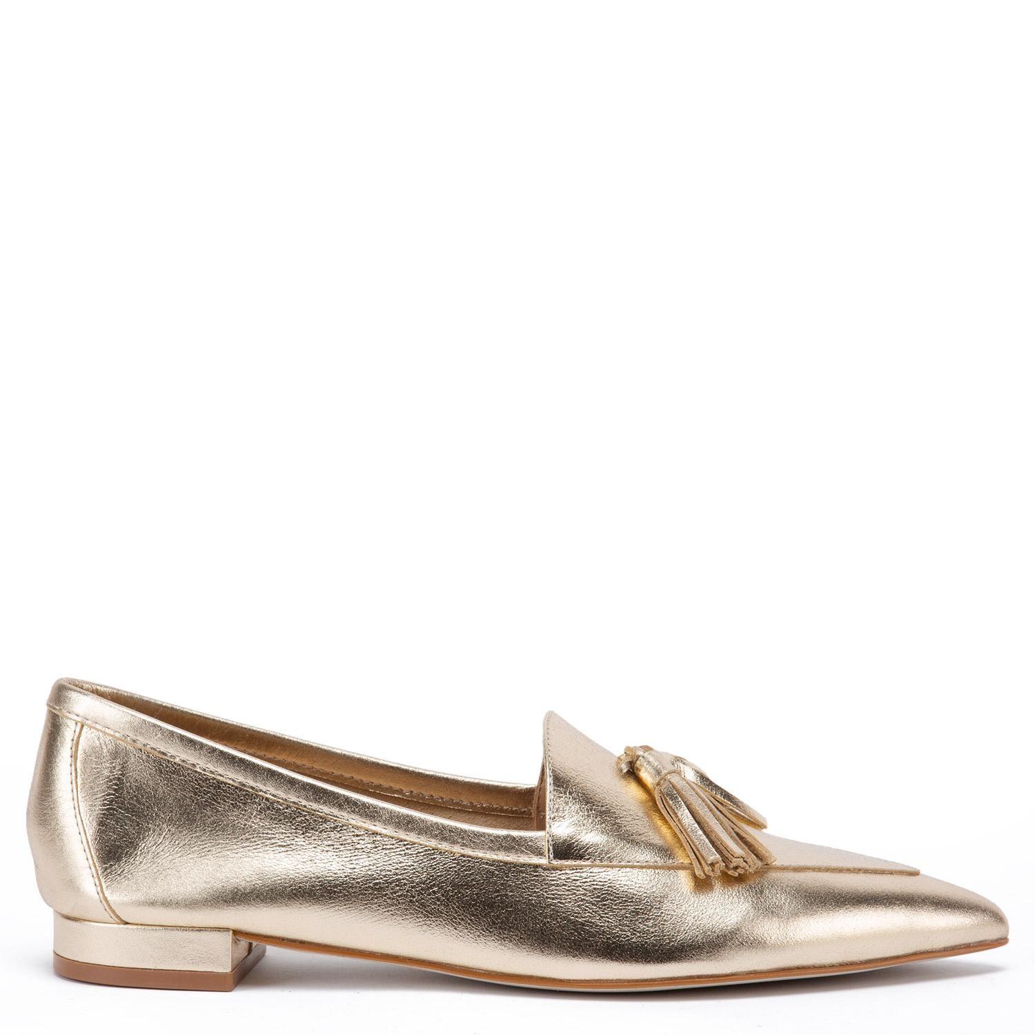 Zapato de cuero mujer Gacel Dorado Haimi-0