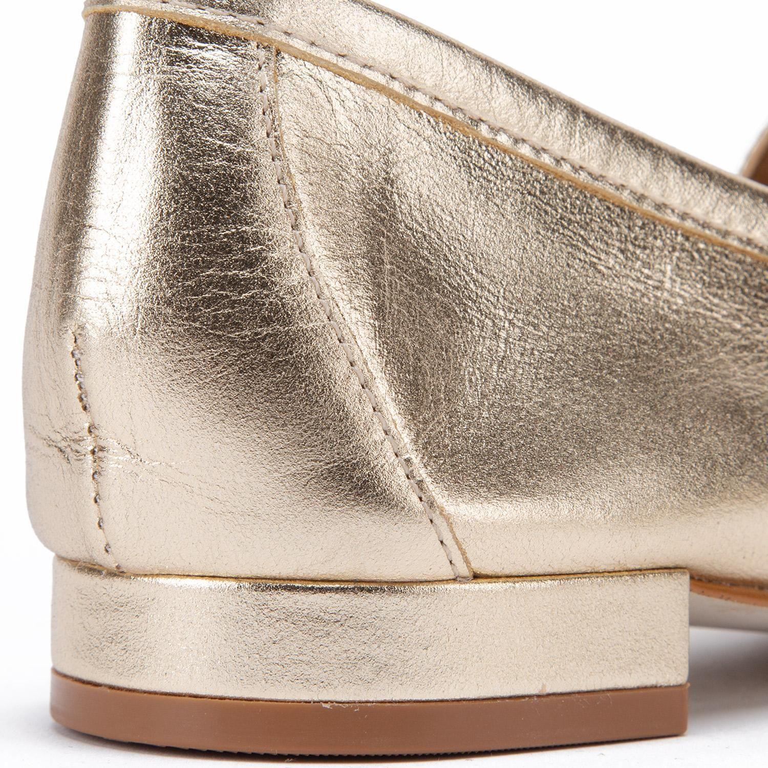 Zapato de cuero mujer Gacel Dorado Haimi-3