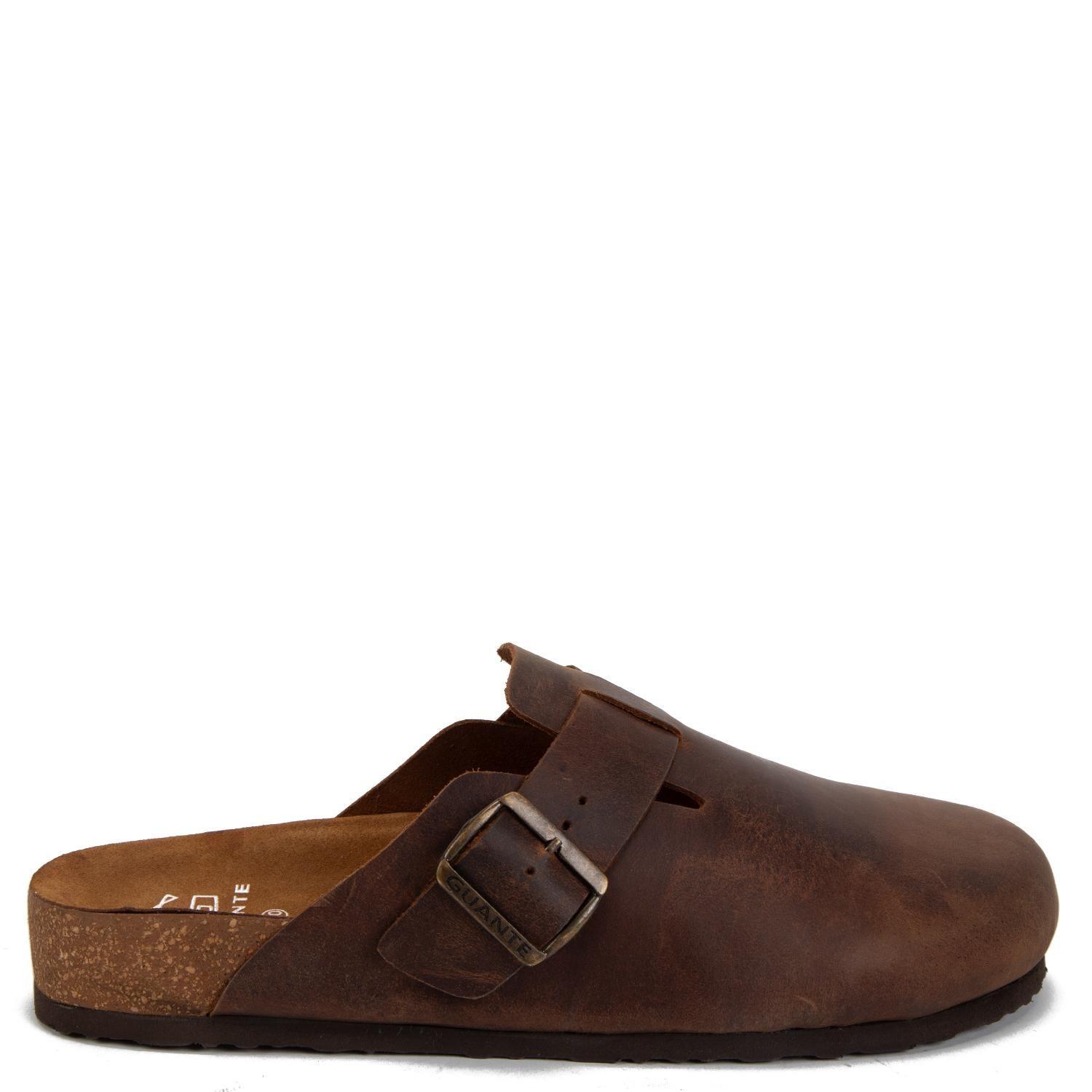 Sandalia de cuero hombre Guante chocolate Creta-0