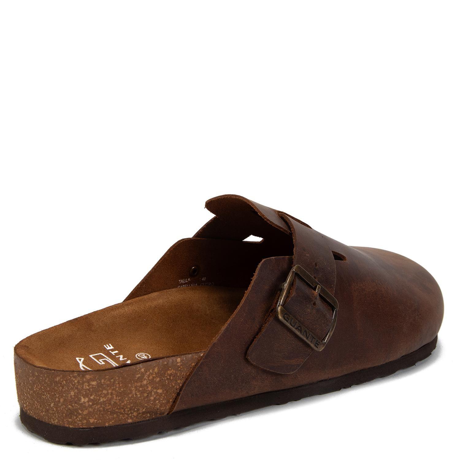 Sandalia de cuero hombre Guante chocolate Creta-4