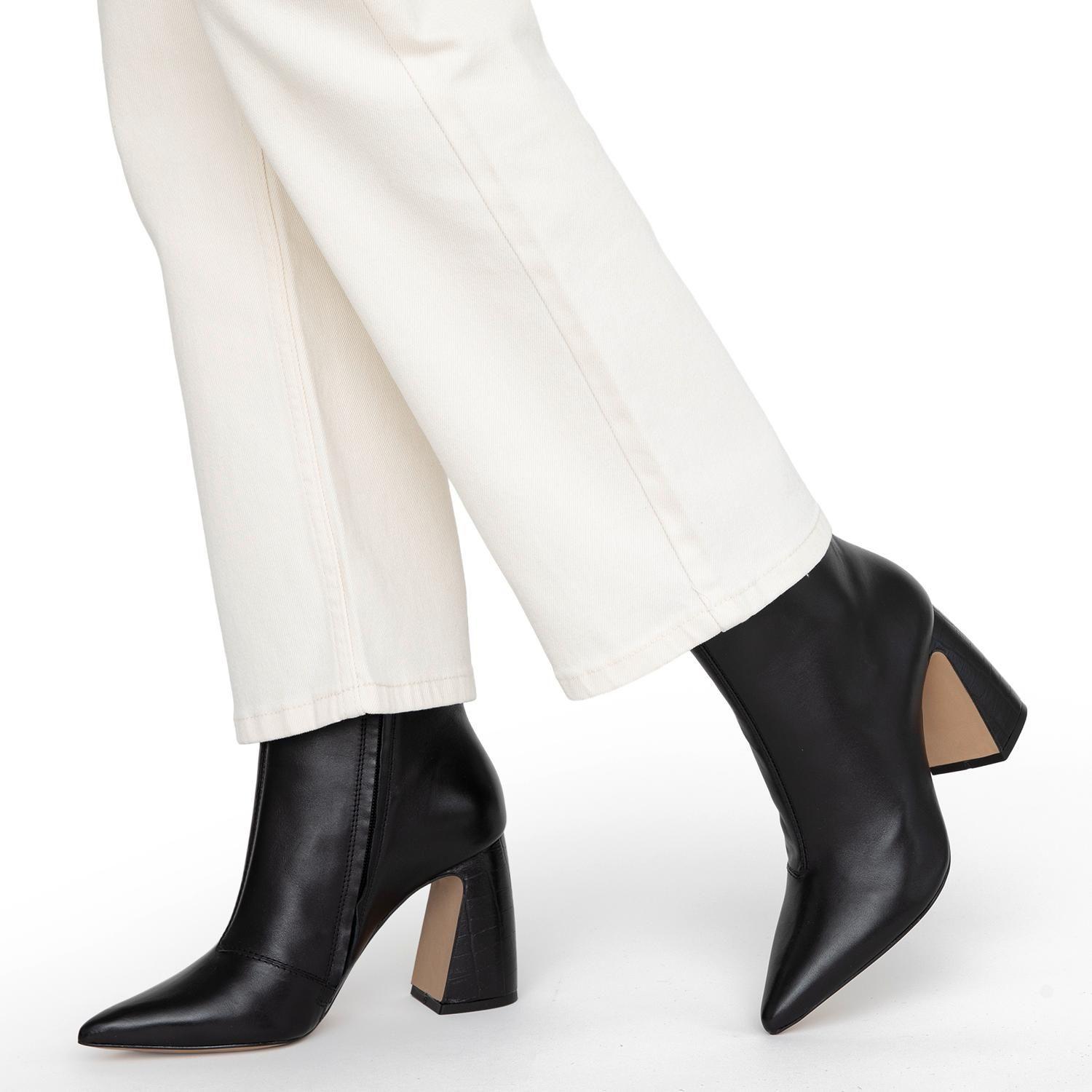 Botin de cuero mujer Gacel negro Tamy 0661028-1