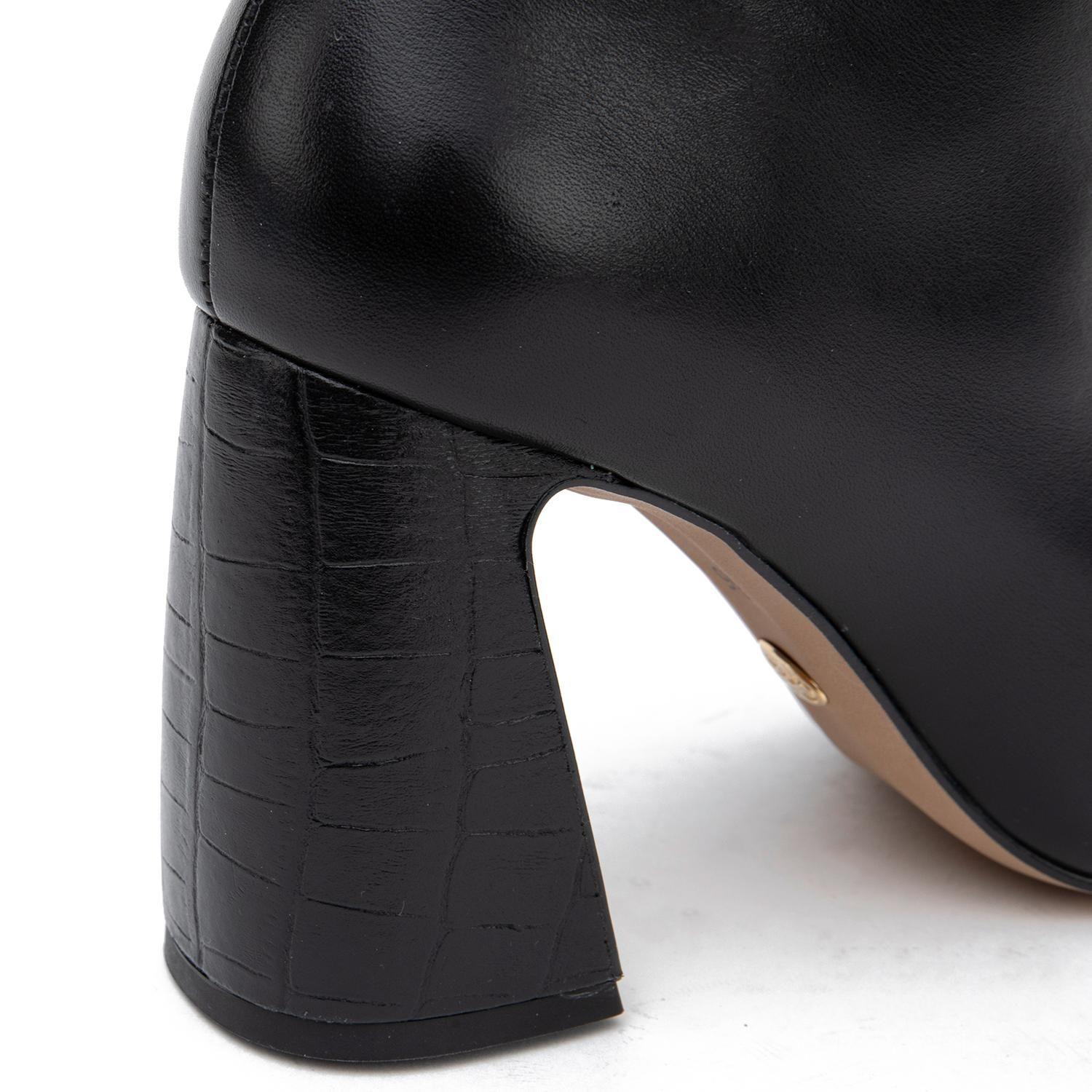Botin de cuero mujer Gacel negro Tamy 0661028-3