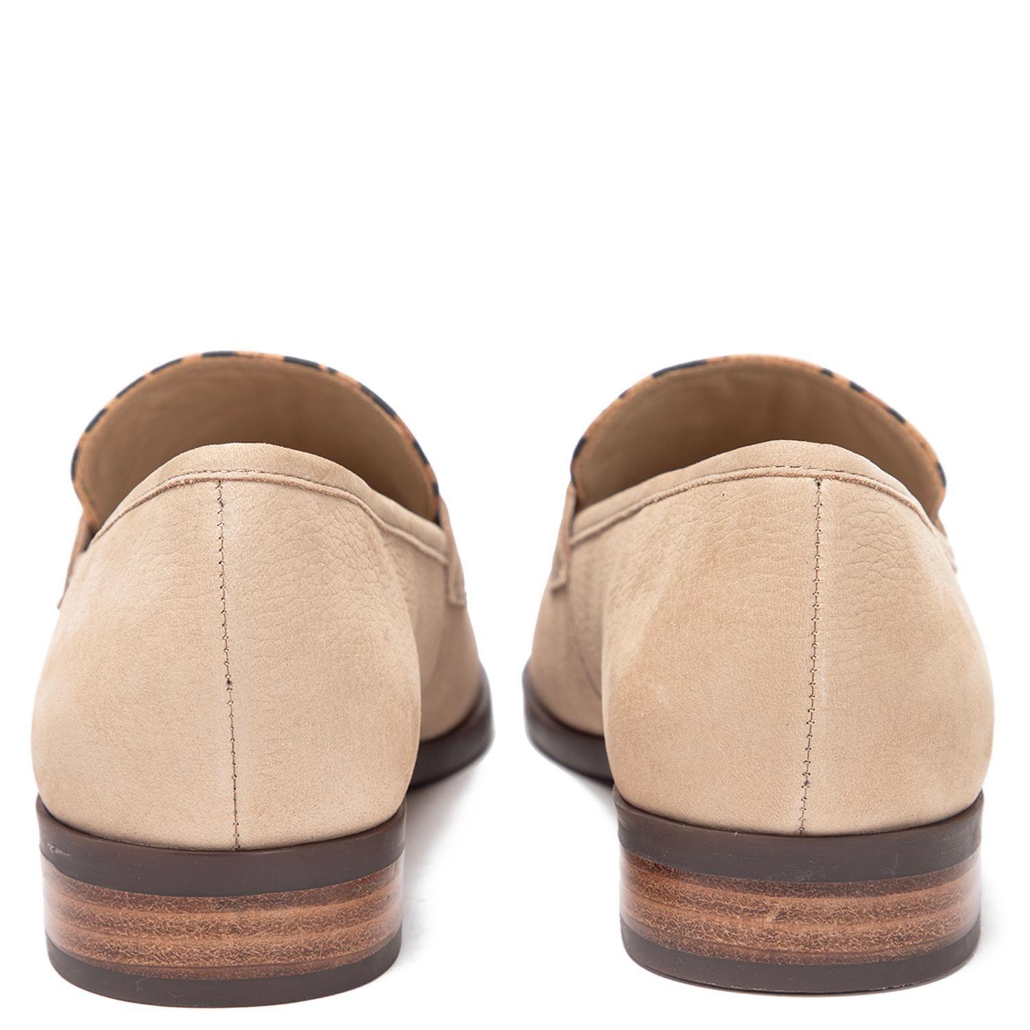 Mocasin de cuero mujer Gacel leopardo Cruz 0661170-4
